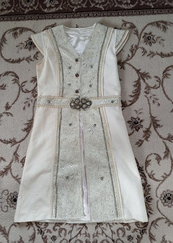 Beyaz Nakışlı Düğmeli Çocuk sünnetTakımı - Görsel 10