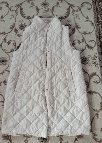 Bej Kolsuz Keten Midi Ceket - Görsel 4