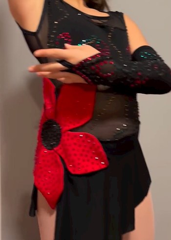 Kızlar için Seksi Gotik Pul Detaylı Üst - Görsel 4