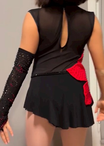 Kızlar için Seksi Gotik Pul Detaylı Üst - Görsel 2