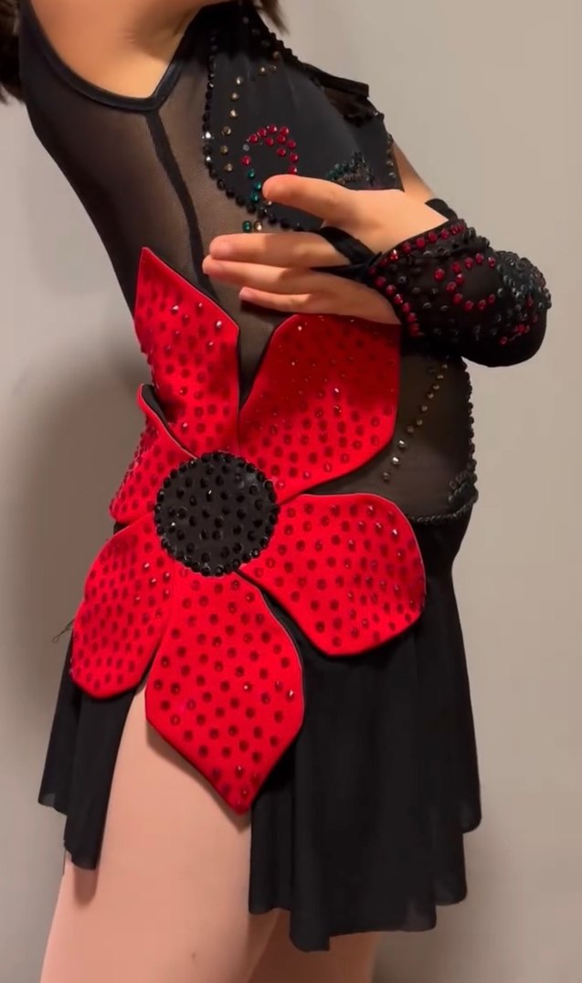 Kızlar için Seksi Gotik Pul Detaylı Üst - Görsel 3