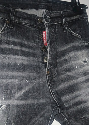 DSquared2 Erkek Siyah Dar Kesim Denim Jean