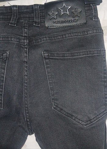 30 Beden Siyah Erkek Kemerli Slim Fit Jean