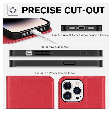 TUCCH KapaklıTelefon kılıfı (14 pro max) - Görsel 7