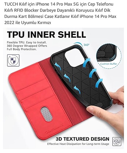 TUCCH KapaklıTelefon kılıfı (14 pro max) - Görsel 3