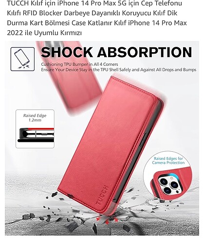 TUCCH KapaklıTelefon kılıfı (14 pro max) - Görsel 5
