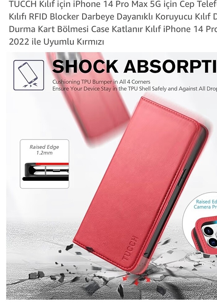 TUCCH KapaklıTelefon kılıfı (14 pro max) - Görsel 5