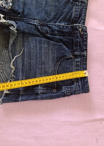 38 Beden mavi Renk Kadın Mavi Koyu Renk Mini Kot Şort