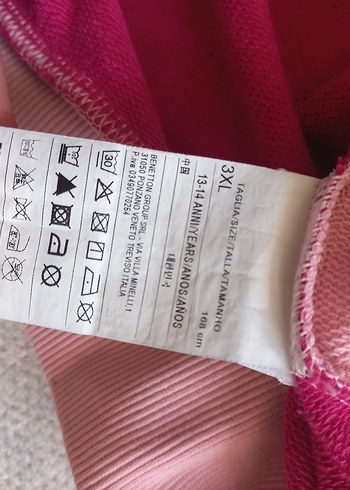 11-12 Yaş Beden pembe Renk Pembe benetton Rahat Kesim Kız Sweatshirt