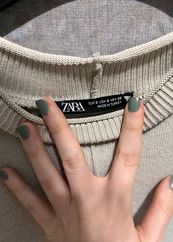 Su yeşili Kısa Kollu Elbise - Görsel 2