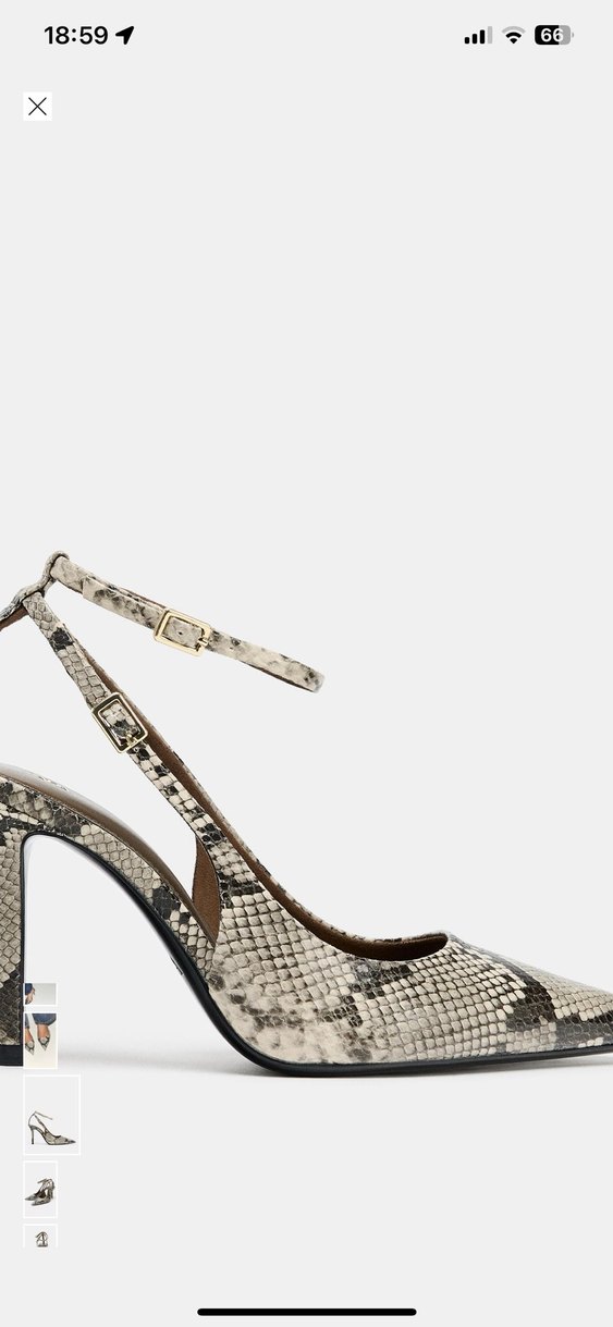 Kahverengi Yılan Desenli Stiletto Topuklu Kadın Ayakkabı - Görsel 3