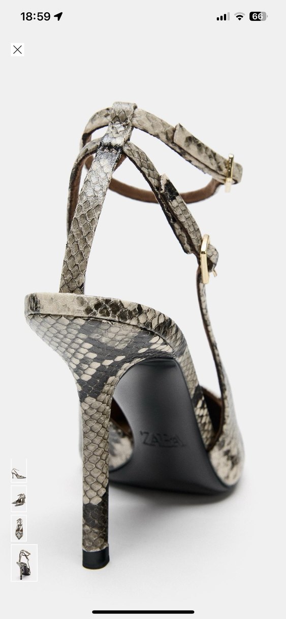Kahverengi Yılan Desenli Stiletto Topuklu Kadın Ayakkabı - Görsel 5
