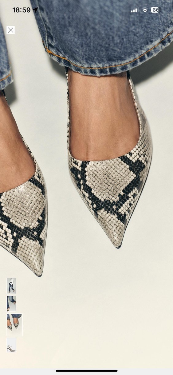 Kahverengi Yılan Desenli Stiletto Topuklu Kadın Ayakkabı - Görsel 2