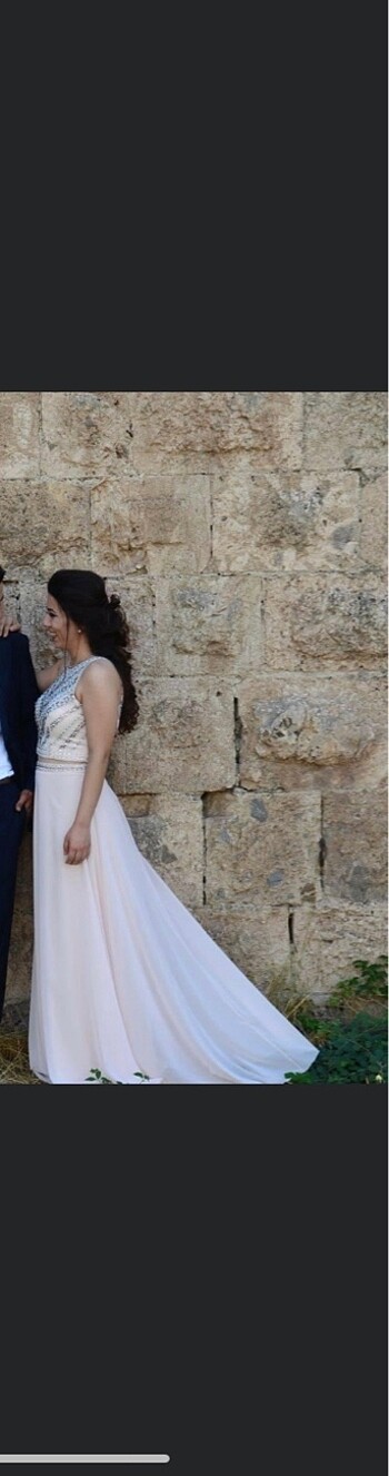 Pudra renk Abiye - Görsel 6