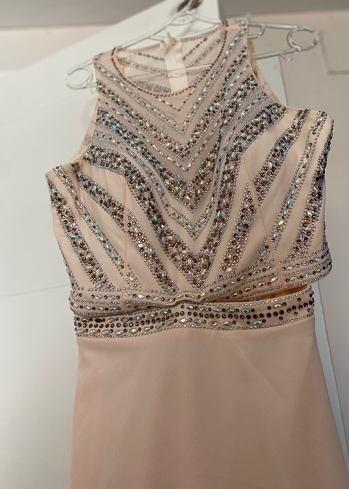 Pudra renk Abiye - Görsel 5