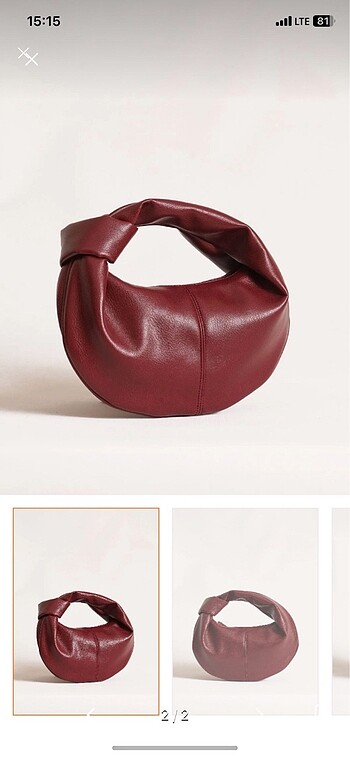 Bordo Mini jordie el çantası