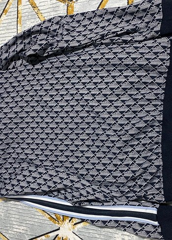 Erkek Gri Desenli Fermuarlı boğazlı eşofman takımı - Görsel 2