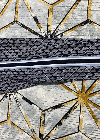 Erkek Gri Desenli Fermuarlı boğazlı eşofman takımı - Görsel 4