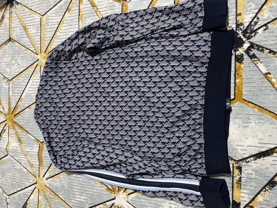 Erkek Gri Desenli Fermuarlı boğazlı eşofman takımı - Görsel 2