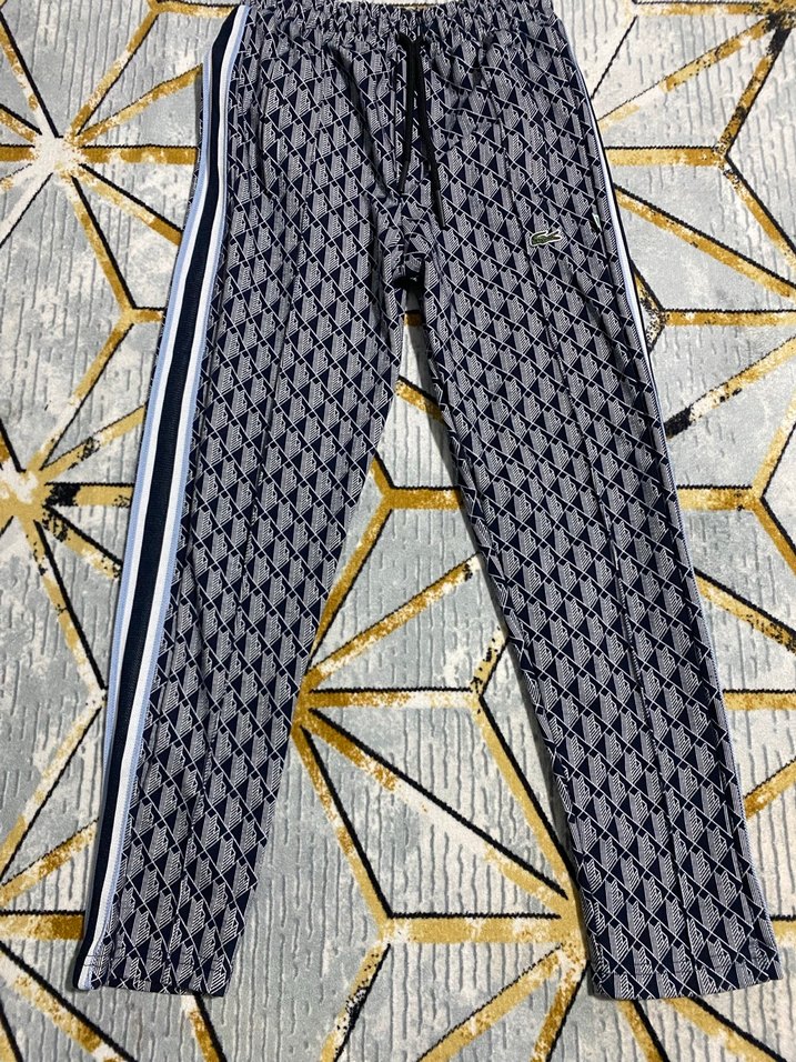 Erkek Gri Desenli Fermuarlı boğazlı eşofman takımı - Görsel 5