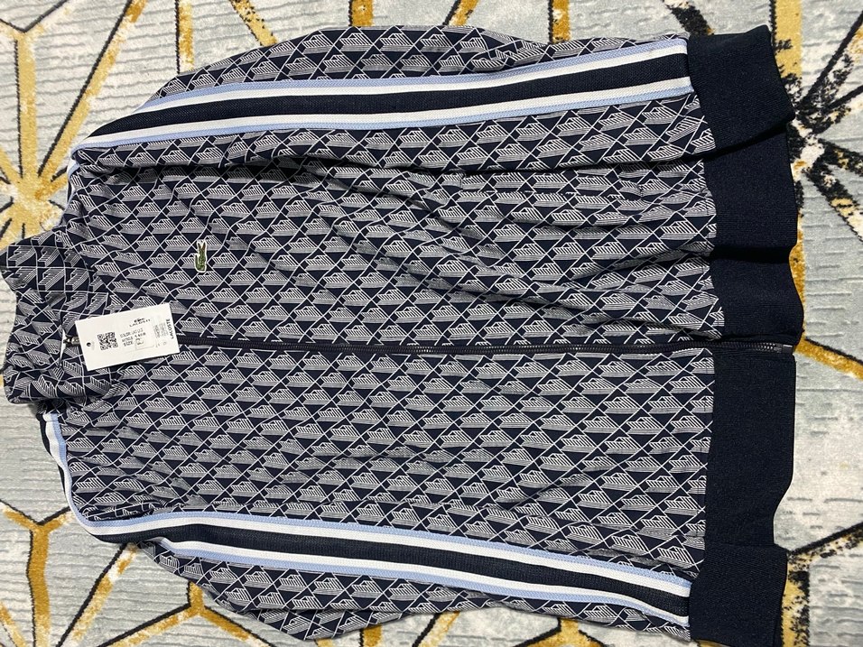 Erkek Gri Desenli Fermuarlı boğazlı eşofman takımı - Görsel 3