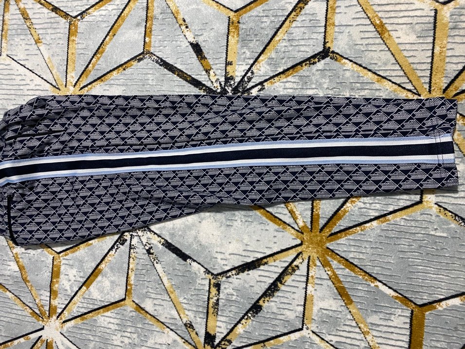 Erkek Gri Desenli Fermuarlı boğazlı eşofman takımı - Görsel 4