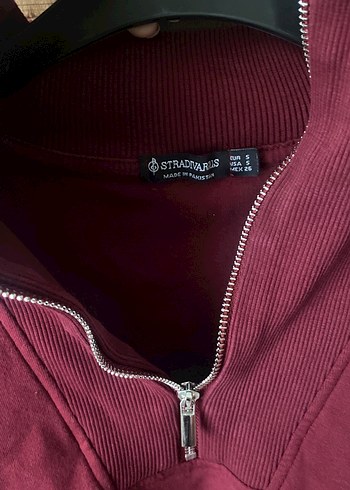 Bordo stradivarius Yüksek Yakalı Sweatshirt - Görsel 2