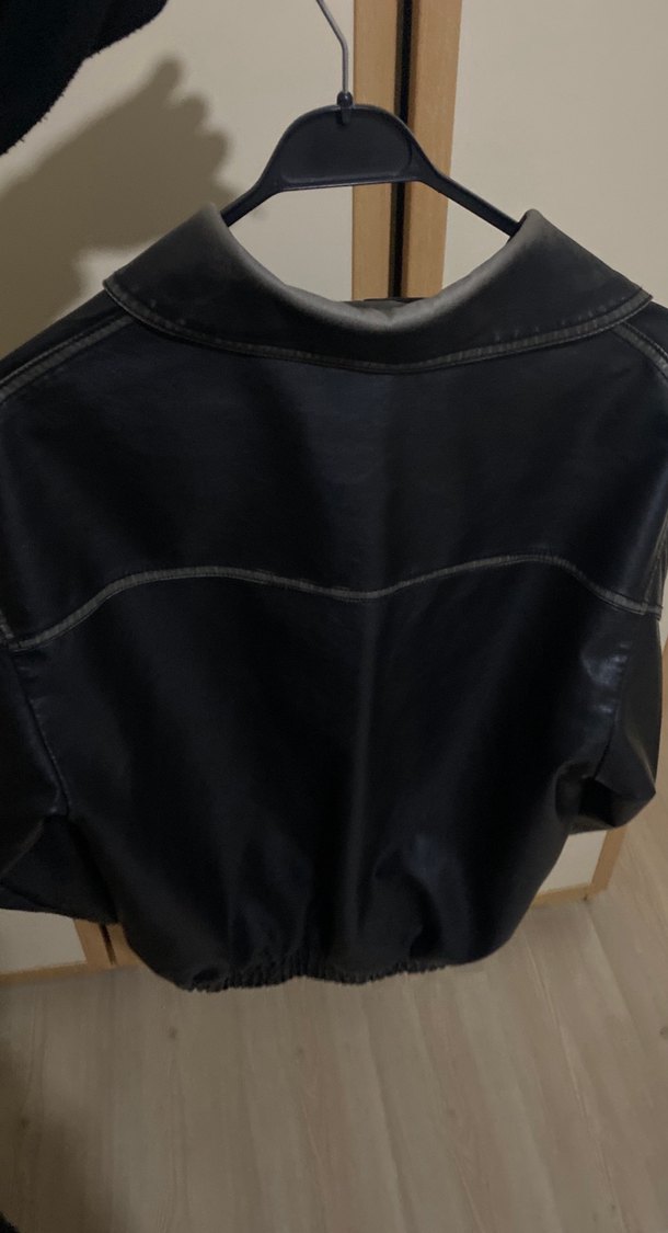 Bershka Siyah Deri  Ceket - Görsel 2