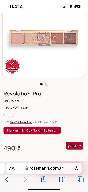 Beden Renk Revolution pro love yourself far paleti