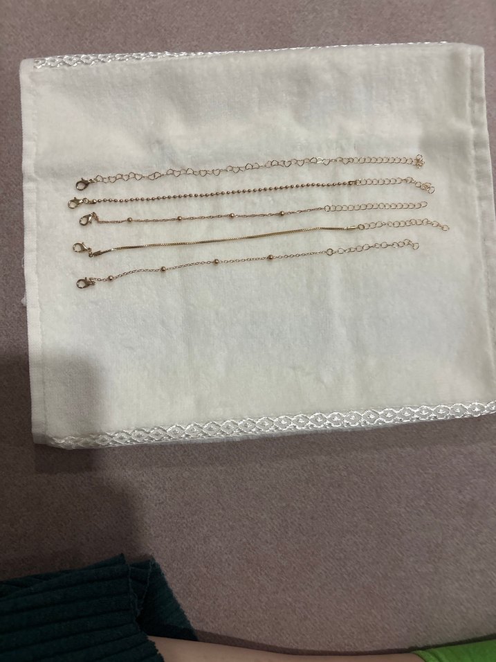 Zincir Detaylı Altın Renk Bohem Bileklik - Görsel 2