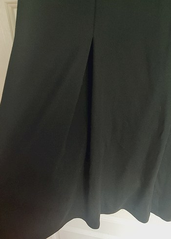 Siyah Uzun Kollarsız Ofis Elbisesi - Görsel 5