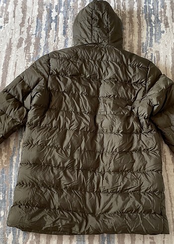 xxl Beden Kapüşonlu, Fermuarlı Asker Yeşili Erkek Montu