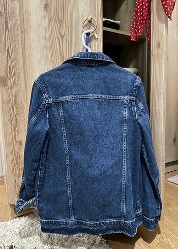Koton Kadın Mavi Denim Ceket, Düğmeli, Salaş Kesim