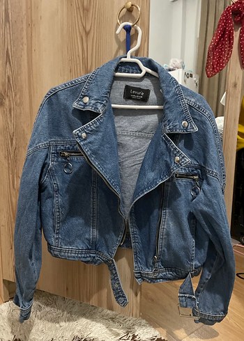Kadın Mavi Bol Kesim Denim Ceket
