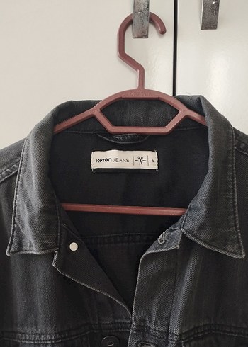 Kadın Gri Düğmeli Denim Ceket - Görsel 2