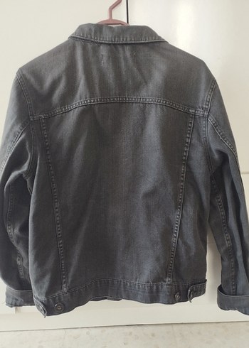 Kadın Gri Düğmeli Denim Ceket - Görsel 4