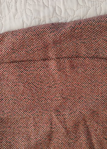 Düğmeli Kahverengi Mini Etek - Görsel 2