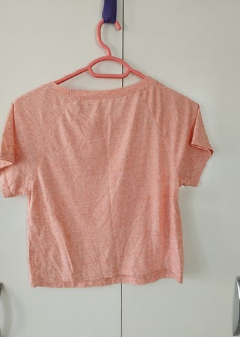 Kız Çocuk Pembe Kısa Kollu Dantelli Tişört - Görsel 3