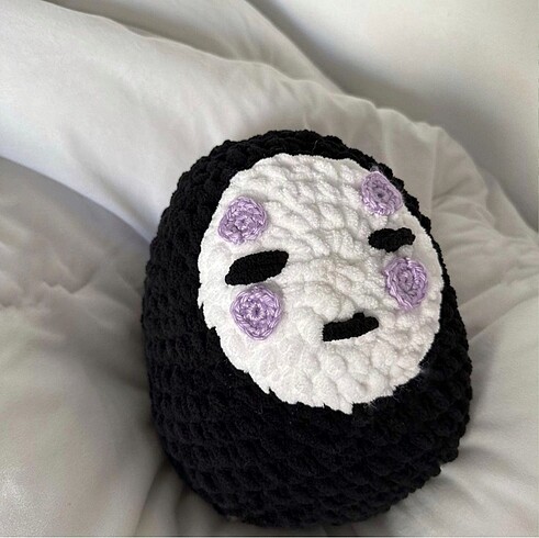 No face yastık peluş örgü