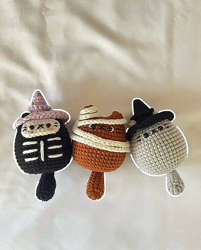 Örgü kedi anahtarlık