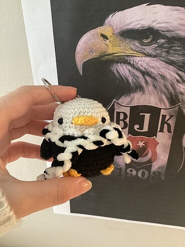  Beden Kartal beşiktaş örgü anahtarlık