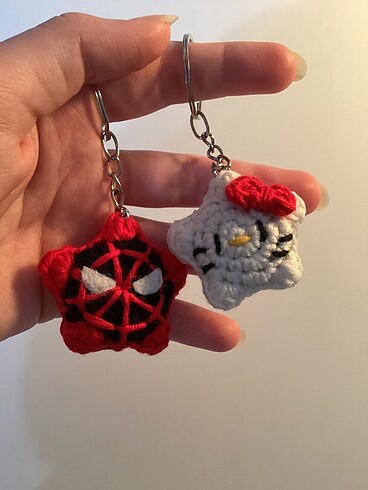 Beden Renk Spiderman örgü anahtarlık