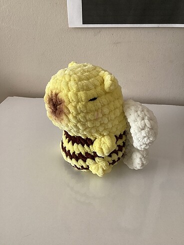 Beden Capybara arı kostümlü örgü peluş