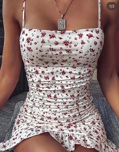 Zara Çiçekli yaz elbisesi
