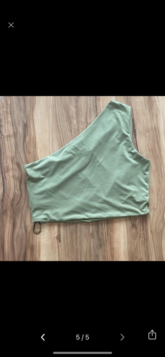 Kadın tek omuz crop bluz - Görsel 5