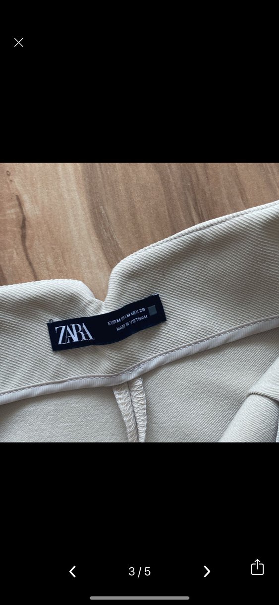 Bej Midi zata Kadın Kumaş Pantolon - Görsel 3