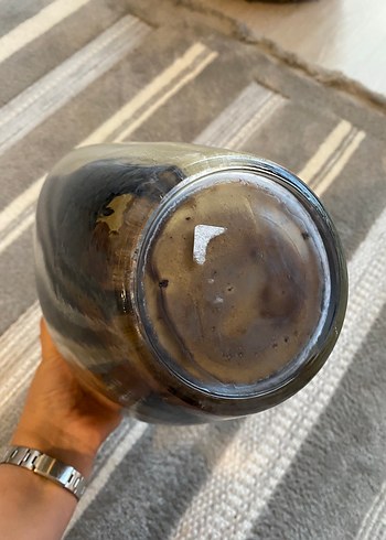 Kahverengi Siyah Tonlu Dekoratif Vazo - Görsel 6