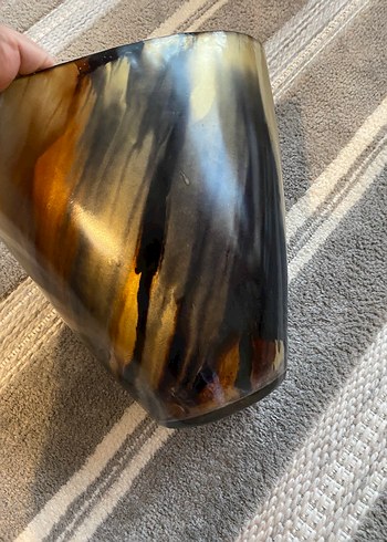 Kahverengi Siyah Tonlu Dekoratif Vazo - Görsel 7