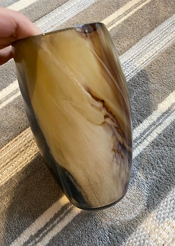 Kahverengi Siyah Tonlu Dekoratif Vazo - Görsel 9