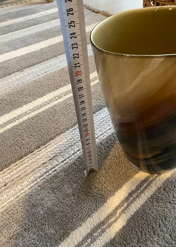 Kahverengi Siyah Tonlu Dekoratif Vazo - Görsel 2